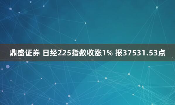 鼎盛证券 日经225指数收涨1% 报37531.53点