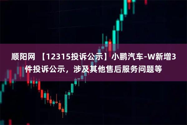 顺阳网 【12315投诉公示】小鹏汽车-W新增3件投诉公示，涉及其他售后服务问题等