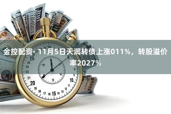 金控配资· 11月5日天润转债上涨011%，转股溢价率2027%